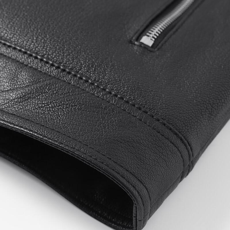 FAPAI Men's Goatskin Leather Lapel Jacket