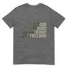 God Guns Trump Freedom Funny Camouflage Pro Gun Usa Flag TShirt
