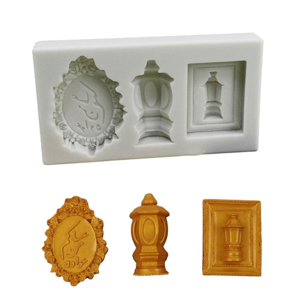 Multifuntional Chocolate Molds Unique Bakings Molds Arabic Letter Pattern Fondant Moulds Silicone Material for Crafts