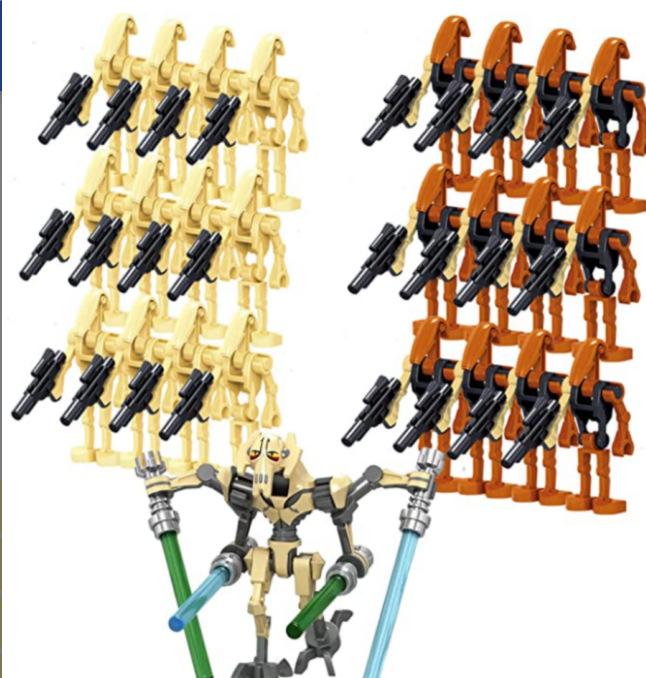 Star Wars Kampfdroide Bausteine Spielzeugfiguren Set für Jungen, DIY Montage Puzzle Steine Bausatz, Beutel mit Mehreren Stilen