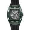 Men's Quartz Watch with Dark Green Bezel and Silicone Strap - GW0499G7
