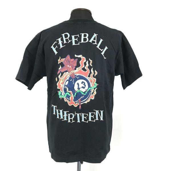 Paul Reed Fireball Thirteen Vintage Kurzarm-T-Shirt Herren L Schwarz Japan(GEBRAUCHT)
