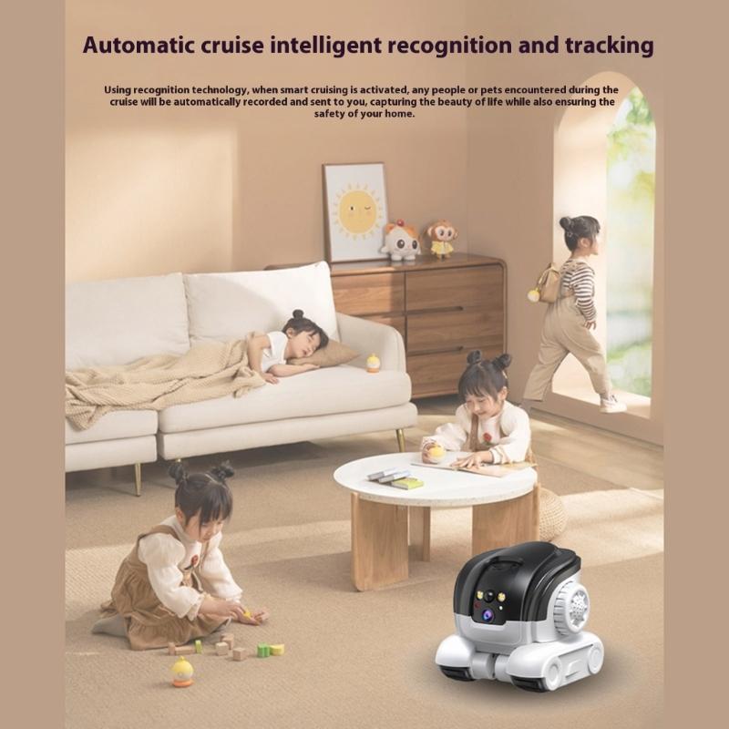 Automatic Follow Pet Monitoring Car 1080P Robot Camera on Wheel for Fully Home Coverage with Clear Night Viewing