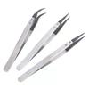 For Watch Hands Installation Work Straight Elbow ESD-259 ESD-259A ESD-7A Handle Stainless Antistatic Plastic Tweezers