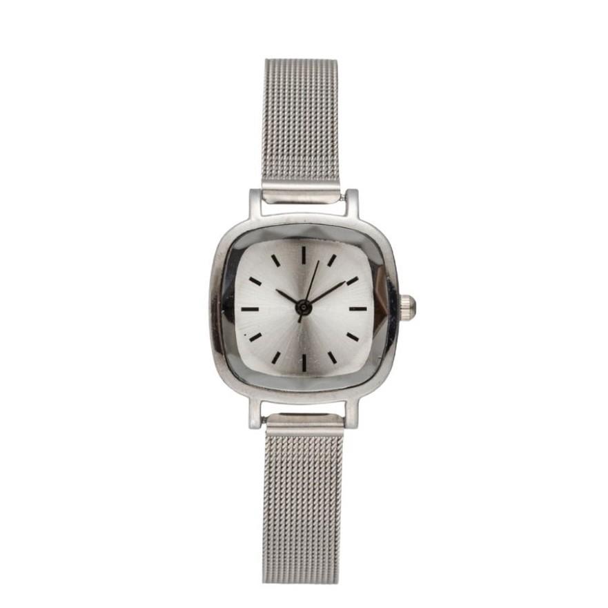 

Модные маленькие квадратные часы для женщин, сетчатый ремешок из нержавеющей стали, кварцевые часы, женские роскошные подарочные наручные часы, дропшиппинг