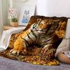 1PC Tiger Treasure Chest Blanket, Soft Warm All-Season Throw for Sofa, Bed, Car, Office, Vibrant Colorful Design, Durable & Cozy Gift for Home Decor,
