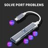 OTG 4 IN 1 Type C To USB A 3.0 HUB High Speed Multi Ports Splitter Adapter For Volkswagen VW GOLF Polo Tiguan CADDY PASSAT BJKMN1