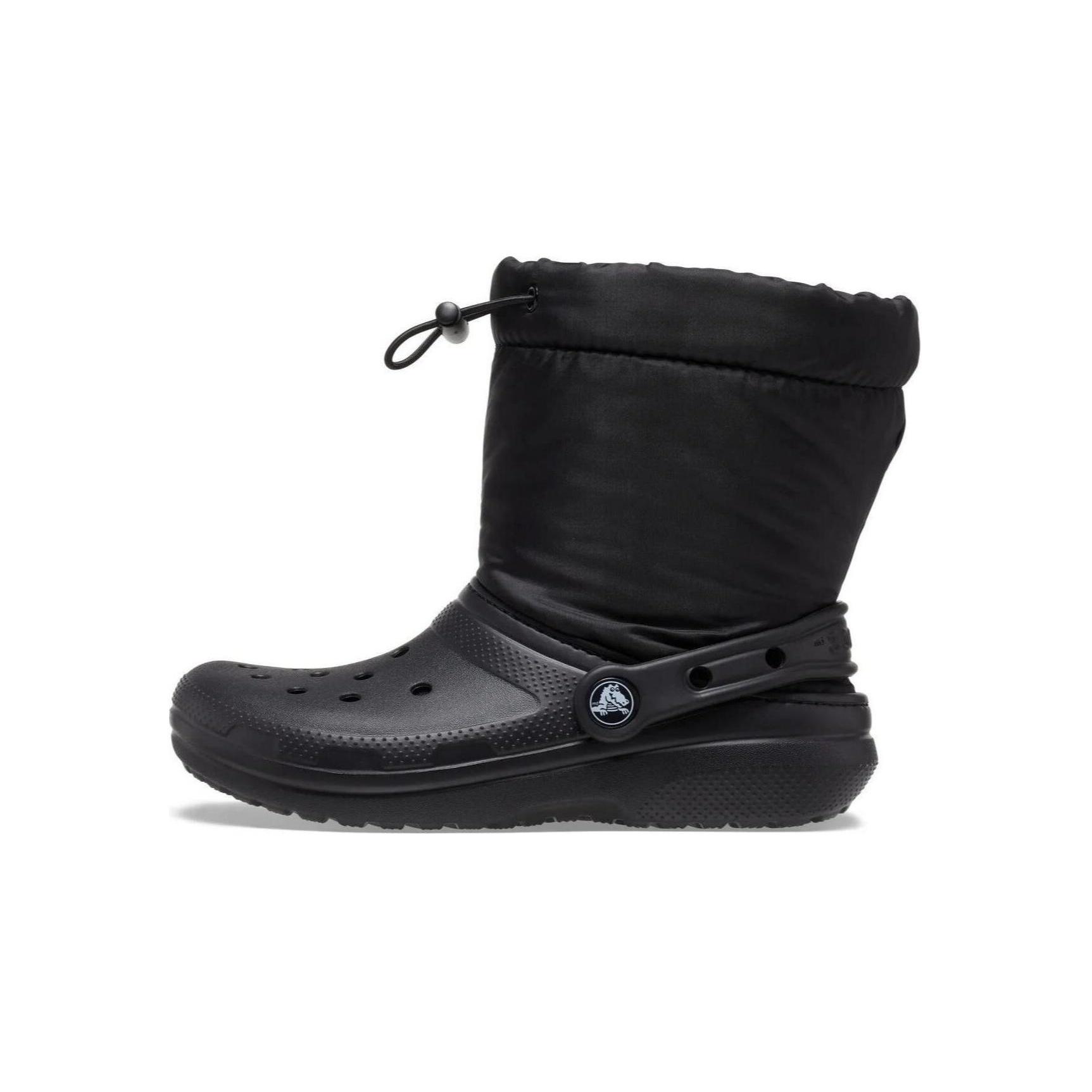 (GS) Crocs Classic Lined Neo Puff Boots Core Black Kids 207940-001 EU 29-30