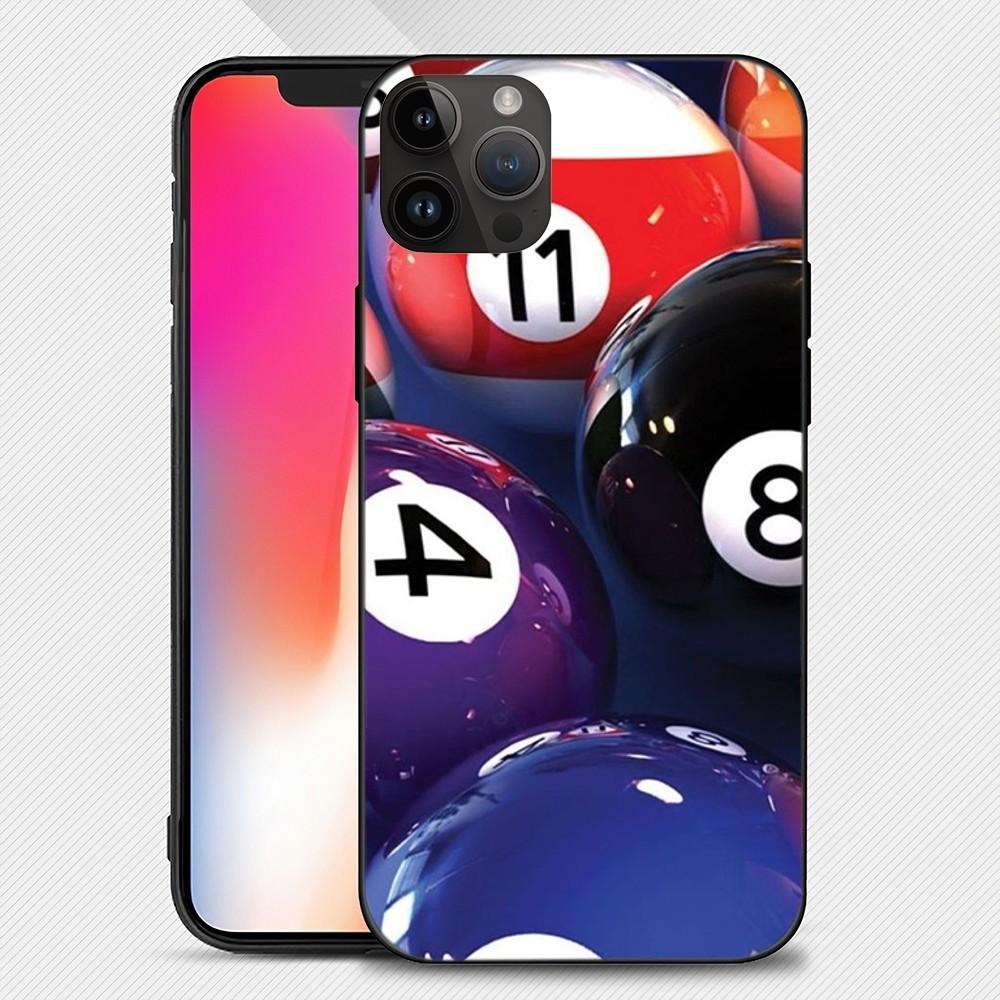 Billiards Snooker pool Phone Case iphone15 14 13 12 11 Pro Max Mini X 7 8 Soft Case