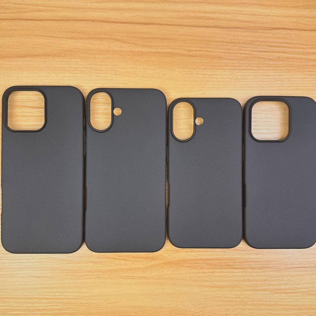 Applicable iPhone 17Air Full Matte Mobile Phone Case Black Material Soft Rubber Tpu Apple 18/16 All-inclusive Fine Hole