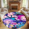 KPop Demon Hunters Print Round Rug, Washable Floor Carpet, For Entryway Dorm Laundry Room Office Study, Home Decor Birthday Christmas Gift