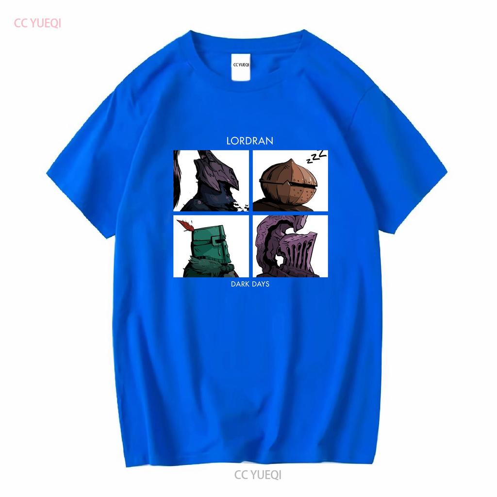 Lordran Dark Souls Days T Shirt Regular Fit Crew Neck Cotton S M 5XL Long or Short Sleeves Vintage Washed Homme
