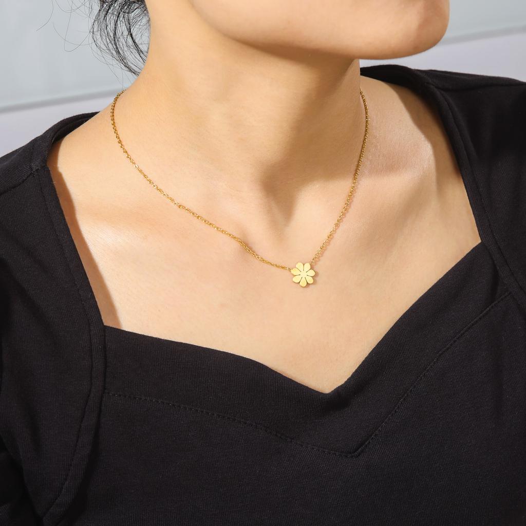 Cazador Gänseblümchen Anhänger Halskette für Damen Mädchen Edelstahl Goldfarbe Choker Kette Schmuck Muttertagsgeschenk 2026