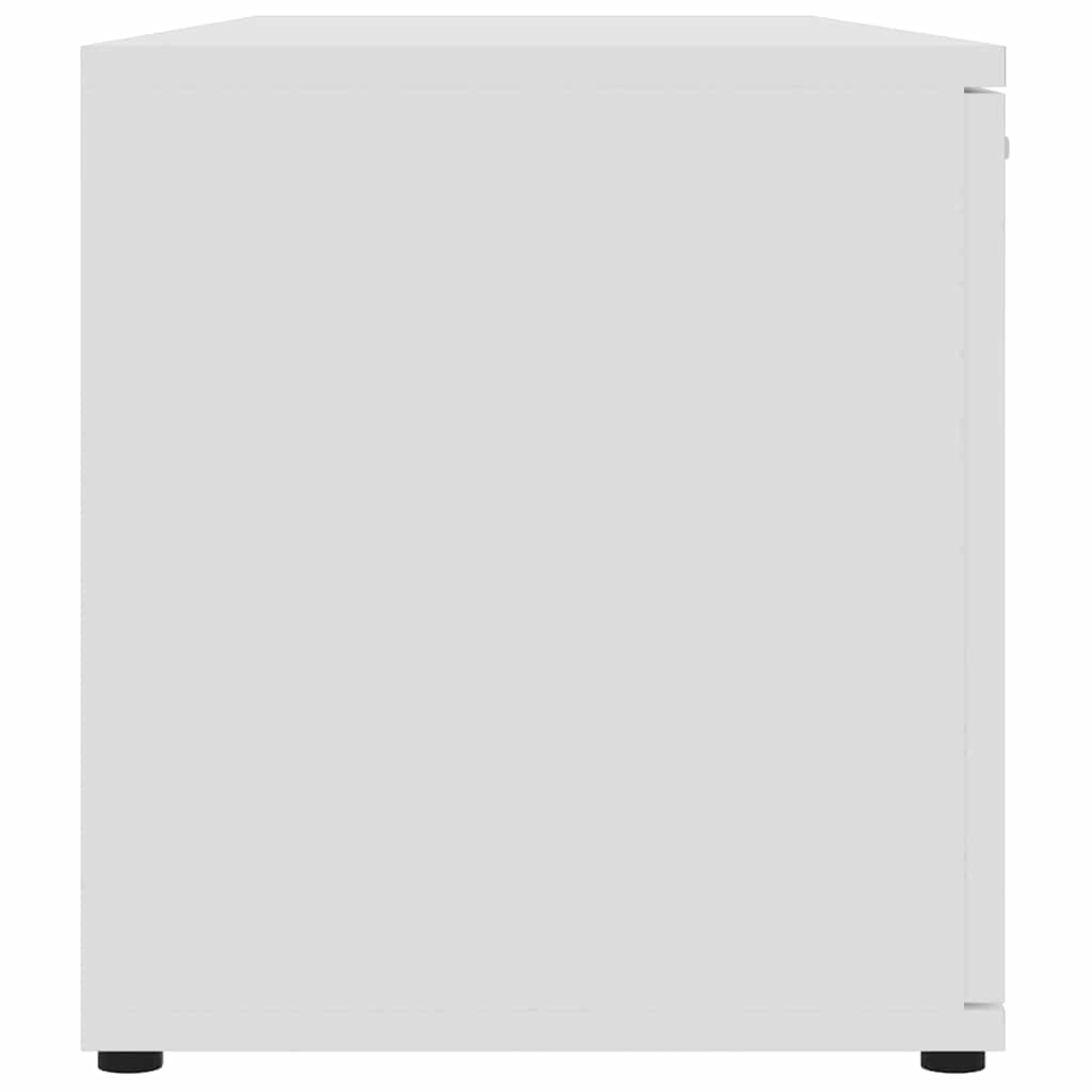 TV Cabinet in White 120 x 34 x 37 cm Engineered Wood