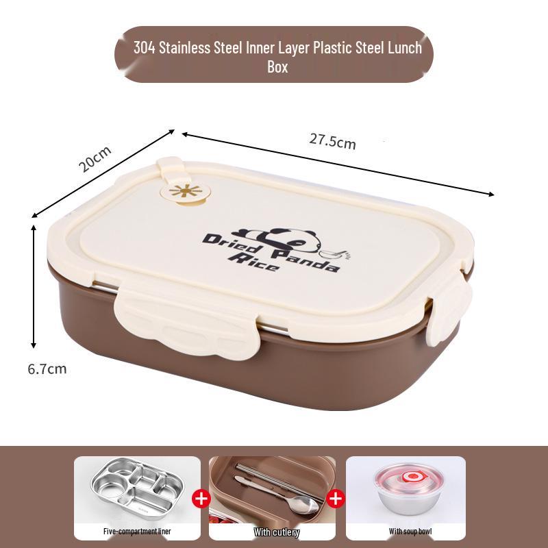 Microwaveable 304 Stainless Steel Lunch Box - 2026 Insulated Bento for Office Workers & Students