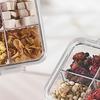 Sealed Storage Box Transparent Multi-Compartment Food Container Stackable Airtight Canister for Kitchen Cabinet Pantry Loose Tea Leaves Herbs Spices