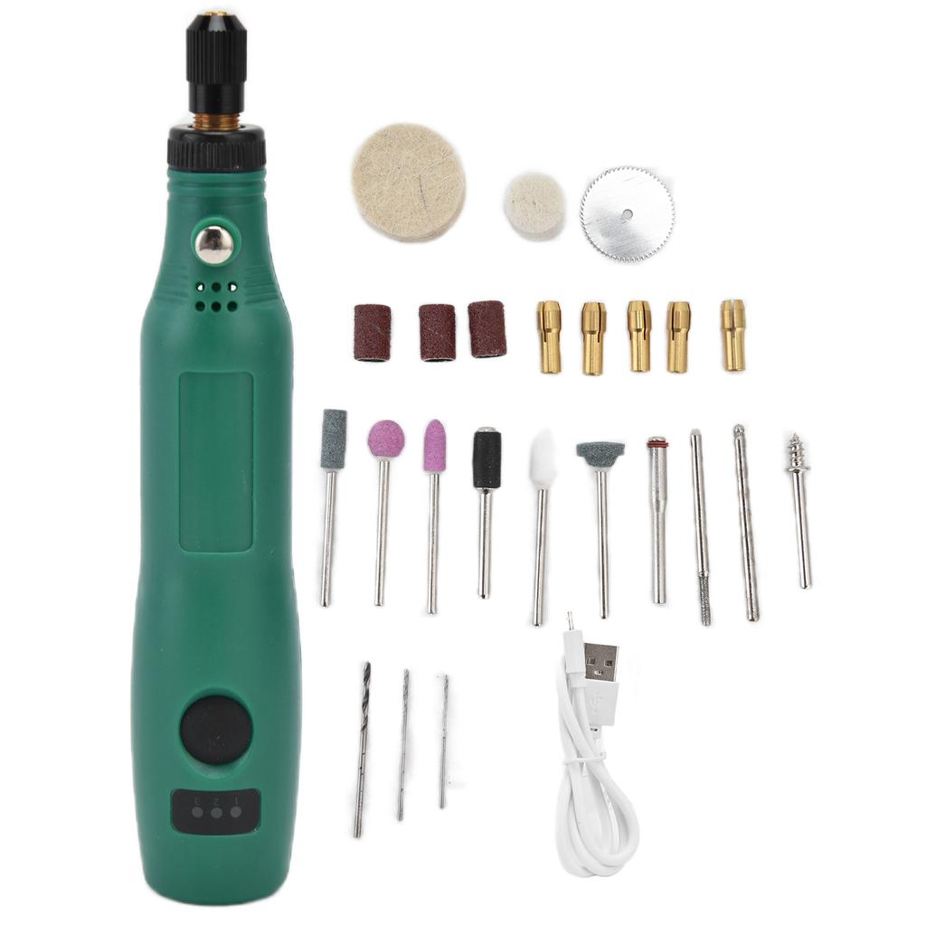 Mini Electric Drill DC5V 3?Speed Adjustable Mini Electric Grinder Tool Kit for Punching Engraving