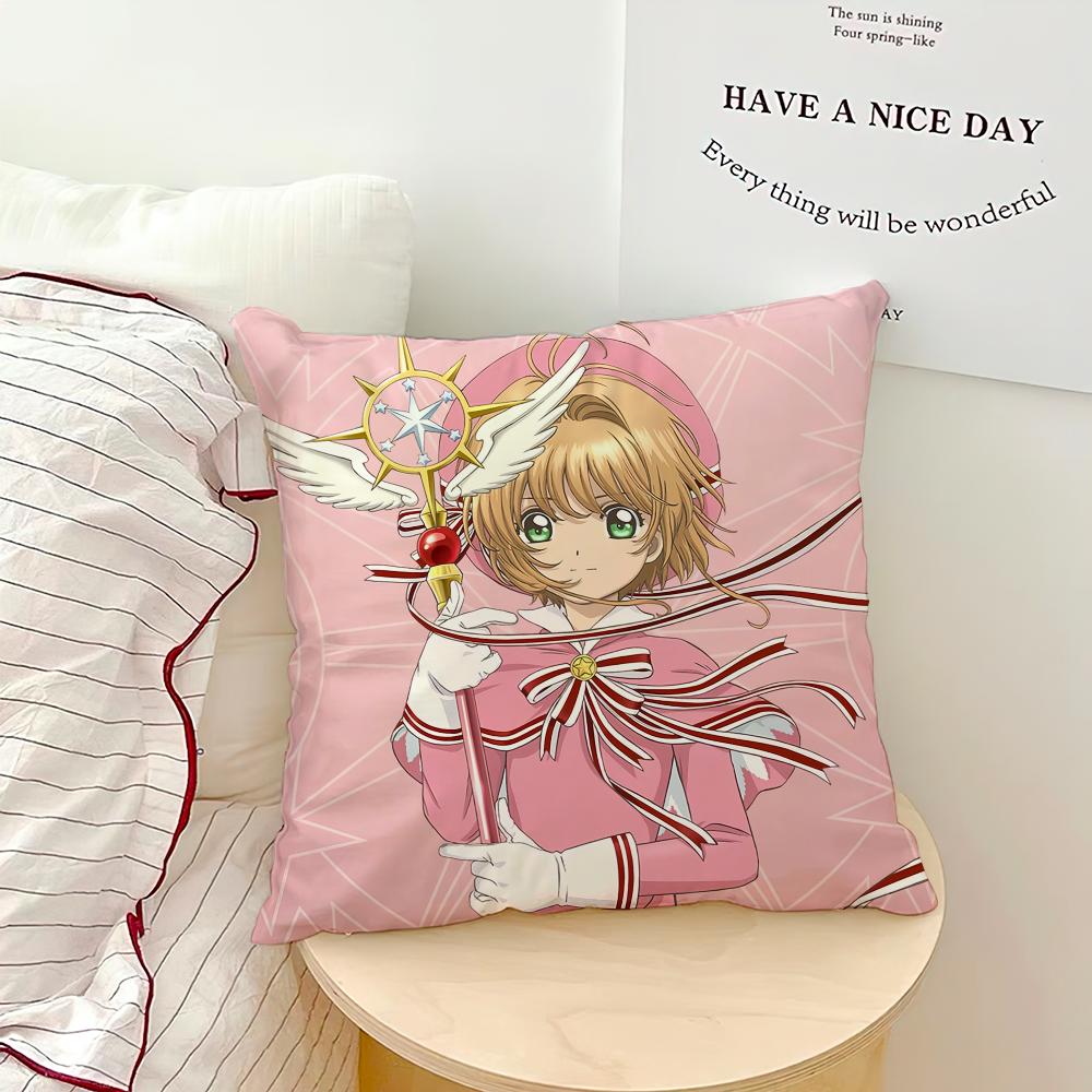 Clasic Comic C-Cardcaptor Sakura Cushion Cover Living Room Headboard Bedroom Office Cushion Cushion Sofa Nap Time Pillow Case