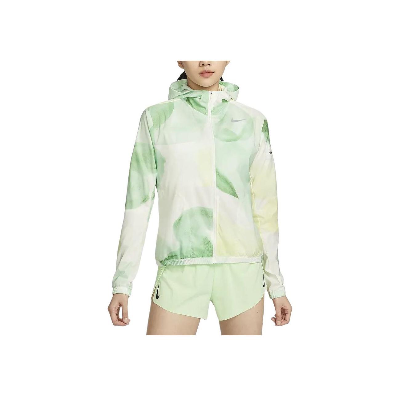 Nike Women s Sail Light Lime Repel UV Printed Windbreaker Jacket HF6181-133 M