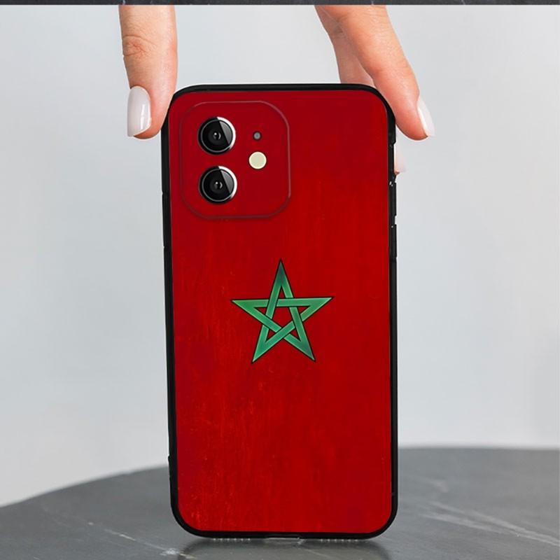 Telefonhülle mit marokkanischer Flagge für Apple iPhone 14 Pro 13 Mini 11 12 Max Xr X Xs 6 6s 7 8 Plus stoßfeste Rückseite