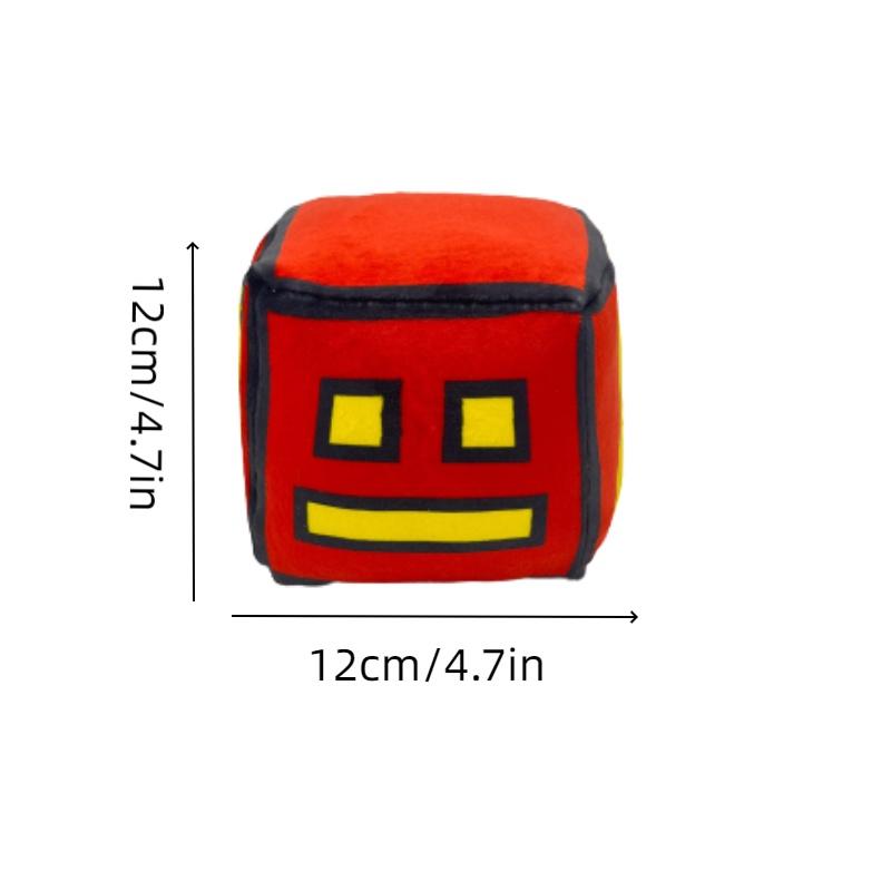 Süßes kurzes Plüsch-Geometry Dash-Spielzeug für Kinder in verschiedenen Farben!