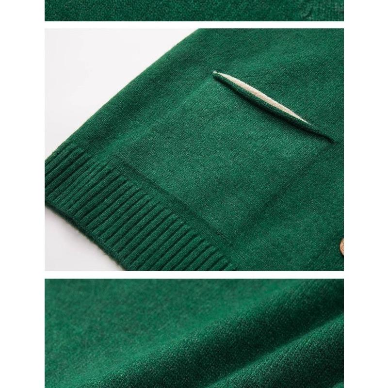 Vintage Fried Dough Twists V-neck Knitted Vest for Women Spring Autumn Hand Embroidered Vest