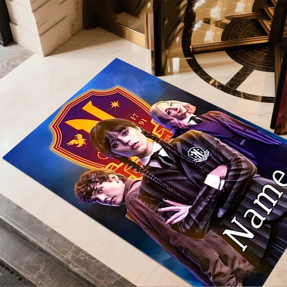 School Uniform Mystery Customized Name Carpet Design for Kitchen Hallway Bedrooms Foyer Antislip Carpet Anime Office Decor Birthday/Christmas Gift