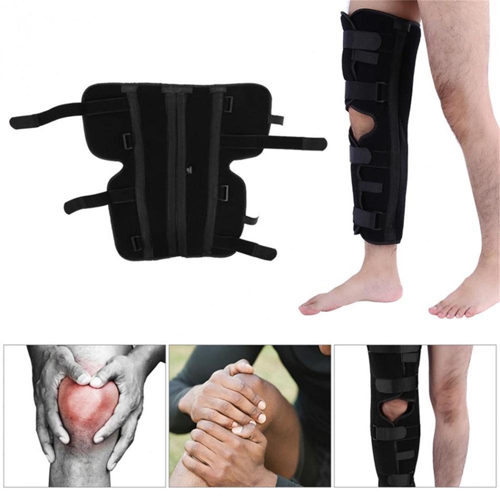 1Pcs Tri-Panel Knee Immobilizer Full Leg Brace Support Aluminum Alloy Straight Knee Splint for Knee Protector Fracture Stabilizer