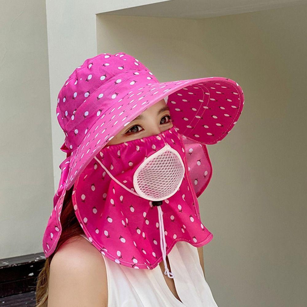 Face And Neck Sunhat Wide Brim UV Protection Hat Fashion Summer Sunscreen  Women