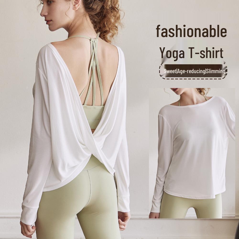 Women’s Spring/Summer Backless Flowy Yoga Top for Outdoor Pilates & Fitness