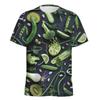 Summer 3D Vegetable Printed Casual Comfortable Fashionable Plus Size T-shirt- Soft Medium Elastic Polyester Fiber Fabric Summer Loose Casual Wear