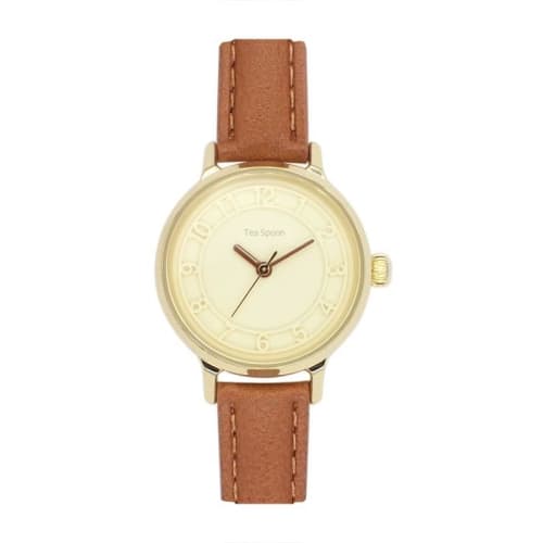 

Follow Tea Spoon Stand Index Watch H02123S-1 BR Women s Brown