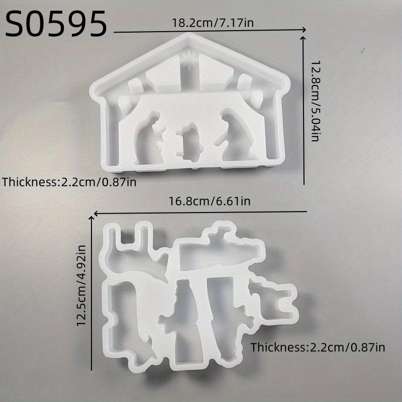 Christmas Nativity Set DIY Silicone Mold Christmas Ornament Decoration Cement Plaster Silicone Molds for Epoxy Resin