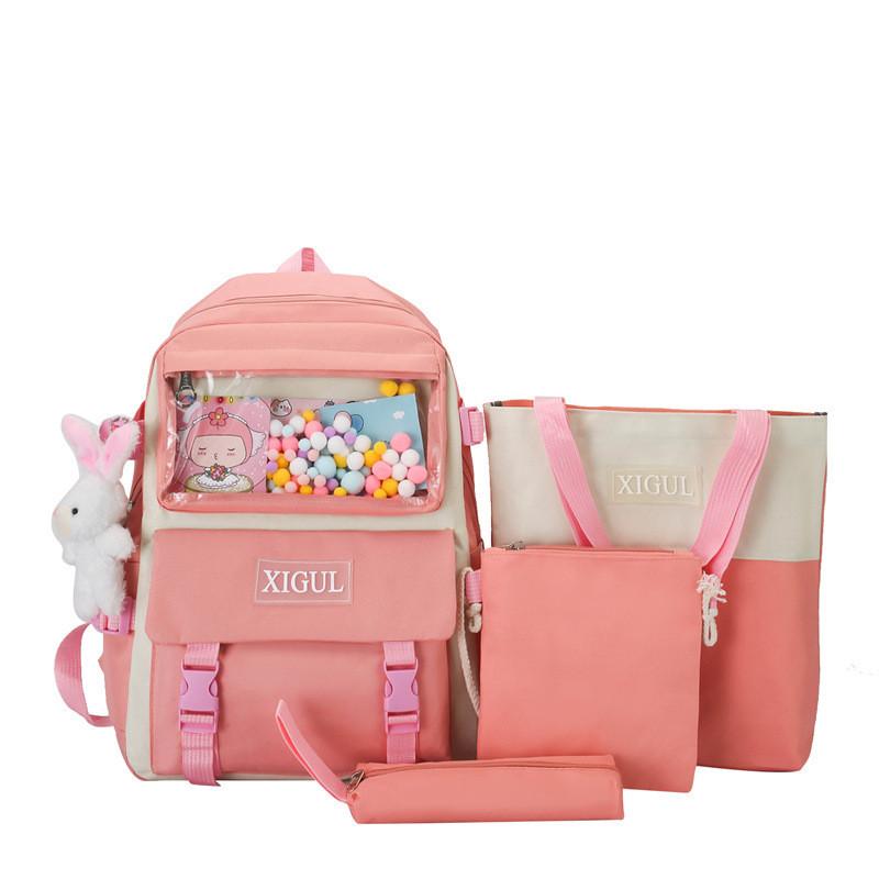 Large Capacity Breathable Street Style Kids Backpack With Trendy Letter Pattern