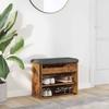 Bench With Shoe Storage, Old Wood, 62X32X50 Cm