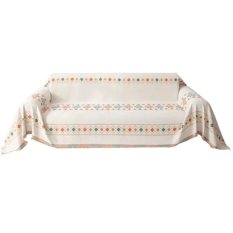Bohemian Sofa Cover Cloth 2025 New All Seasons Universal Chenille Anti-cat Scratch Cushion Non-slip Full Cover Towel