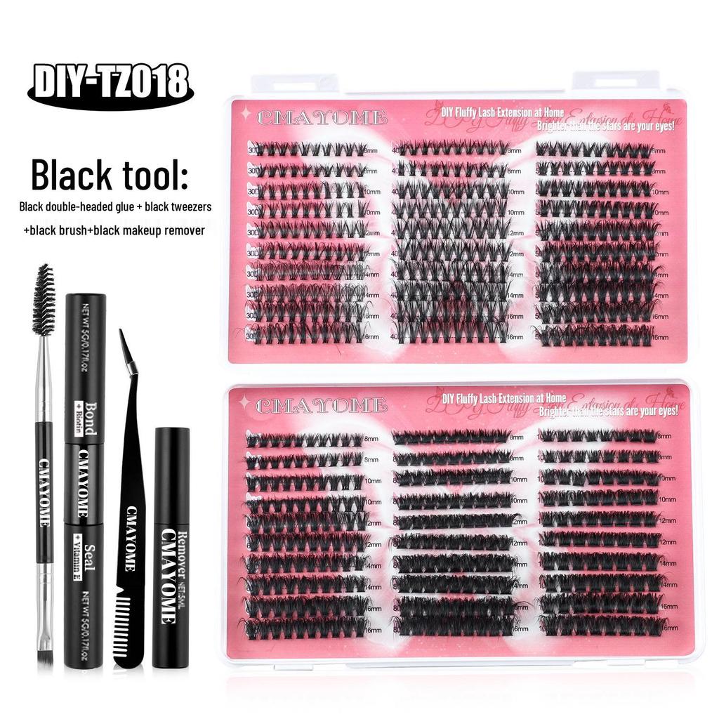 580 Clusters DIY Individual Eyelashes: D Curl, Natural Dense False Eyelash Set with Large Capacity.