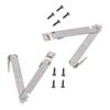 2 Set Folding Support Hinges Lid Lift Up Stay Hinge for Wooden Boxes Cabinet Cupboard Furniture