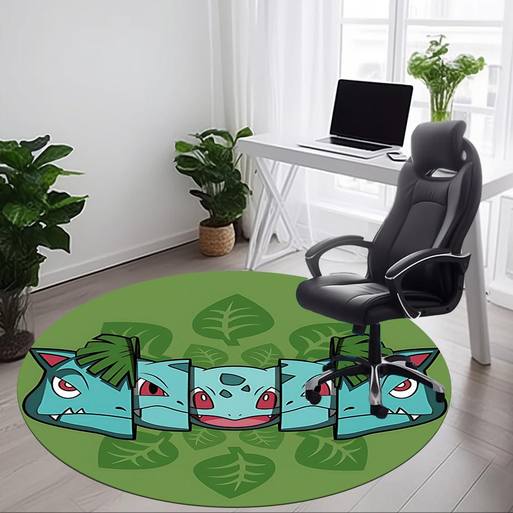 1pc Pokémon Office Round Area Rug, Under Office Chairs Bedroom Living Room Home Decor a0926142