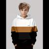 Boys Hoodie Stripe Printed Pullover Long Sleeve Thin Hooded Sweatshirt for Autumn Casual Versatile Classic Color Matching Design