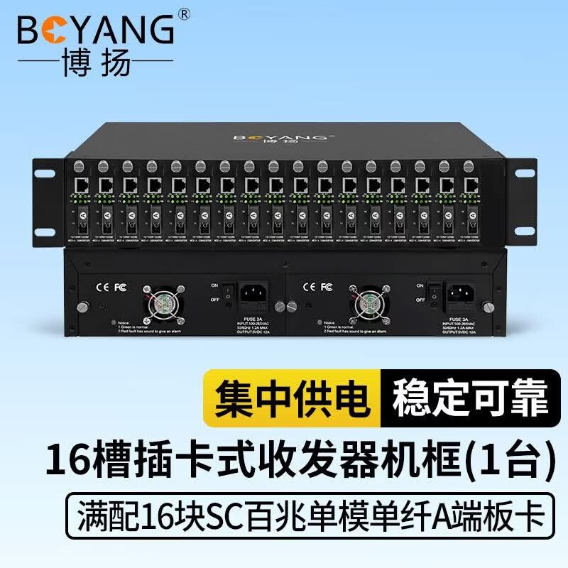 BOYANG 16-Slot Fiber Optic Transceiver Rack