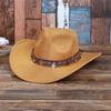 Western Cowboy Hat Summer American Vintage Big Brim Shade Sun Protection Hat Outdoor Hiking Hiking Hat Jazz Hat