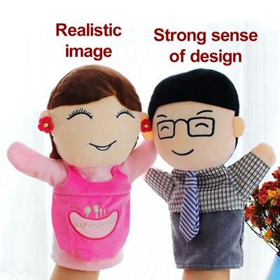 Family Hand Puppet Parent-child Interaction Role-Play Toy Imaginative Pretend Play Storytelling Prop Cute Parents Son Daughter Cartoon Doll