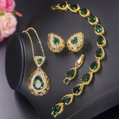 Love Water Drop Necklace Earrings Set, Jewelry Three-Piece Set, Jewelry Set, Women'S Jewelry.
