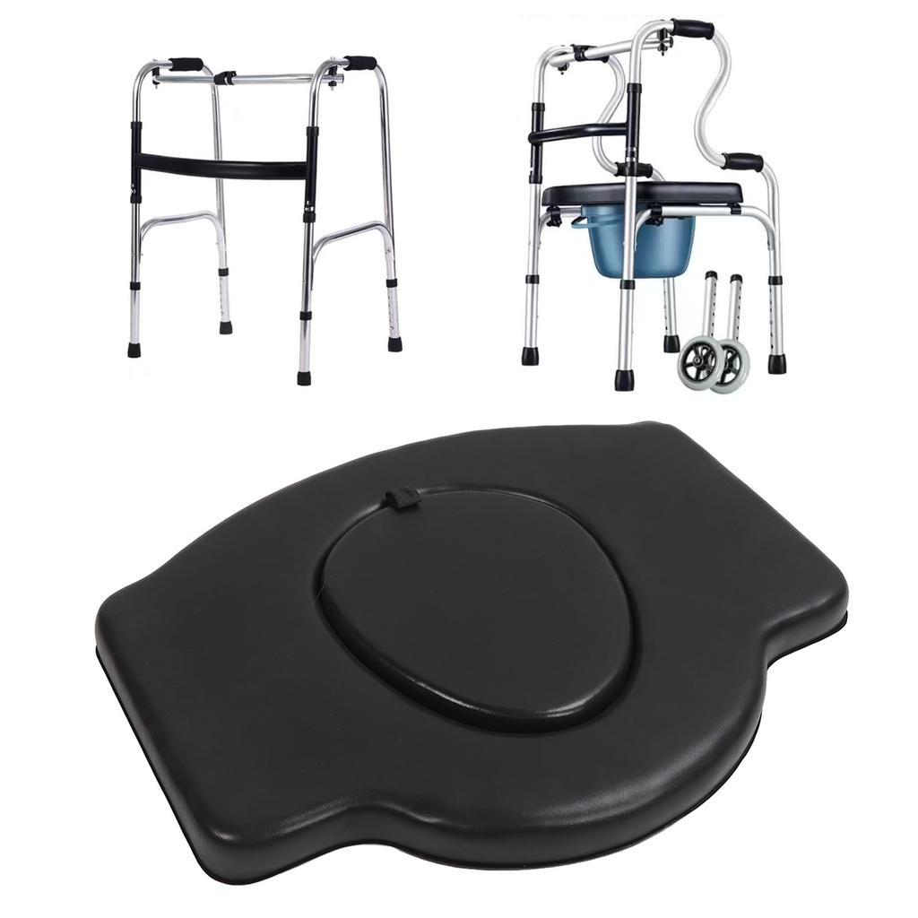 Walker Potty Plate Strong Bearing Capacity Toilet Seat Attachment with Pot for Four Legged Walker