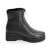 Fashion Boots Front Zip Comfort Short Boots 3020 Black [Composition Nine]