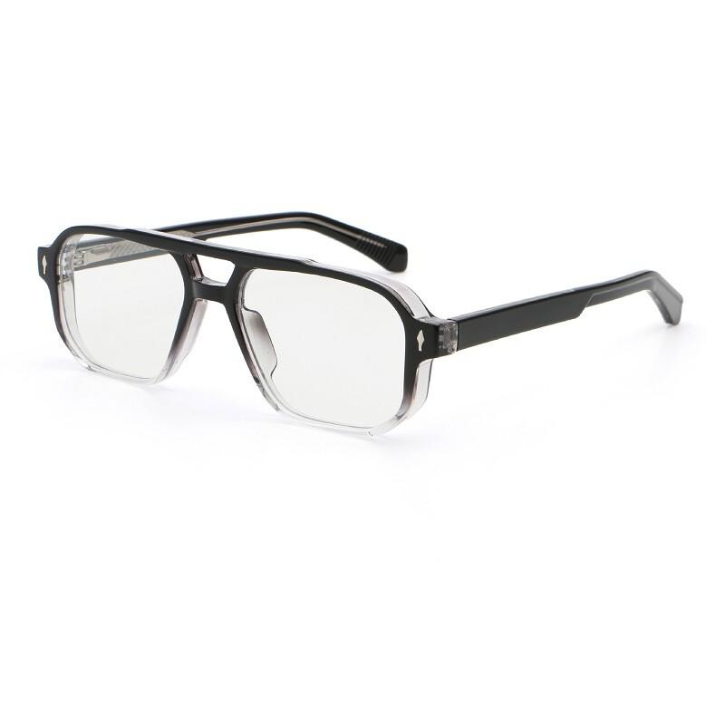 Transparent Computer Reading Glasses Frame Women Anti Blue Light Square Eyewear  Black Eyeglasses Presbyopic Glasses For Men