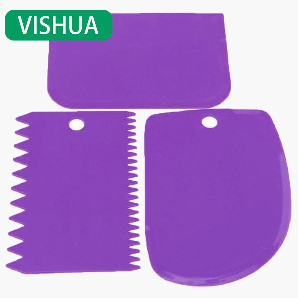 

Силиконовый скребок для кухонного ножа для теста и выпечки 3 шт. в ассортименте фиолетовый