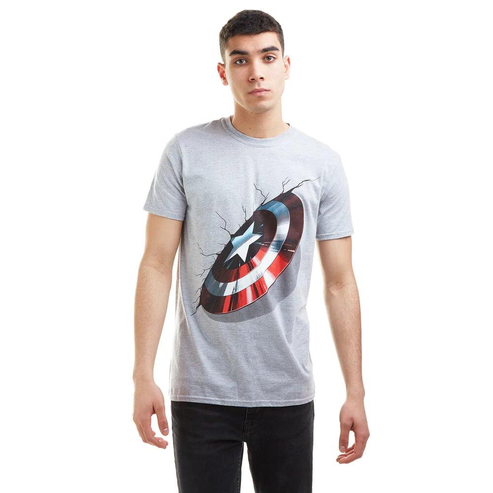 Captain America Mens 3D Heather T-Shirt