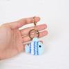 Handmade Knitted Clownfish Keychain - Cute Crochet Wool Yarn Ornament